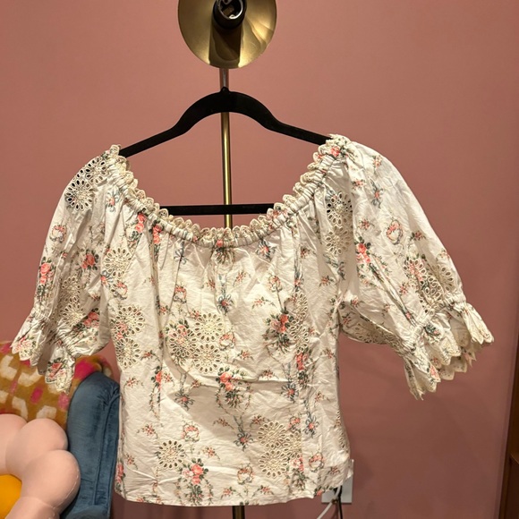 NWT LoveShackFancy Anala Top Vanilla Kisses - Picture 3 of 6